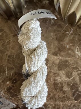 Textured Cream Fiber Arts Yarn - Soft Natural Cream
